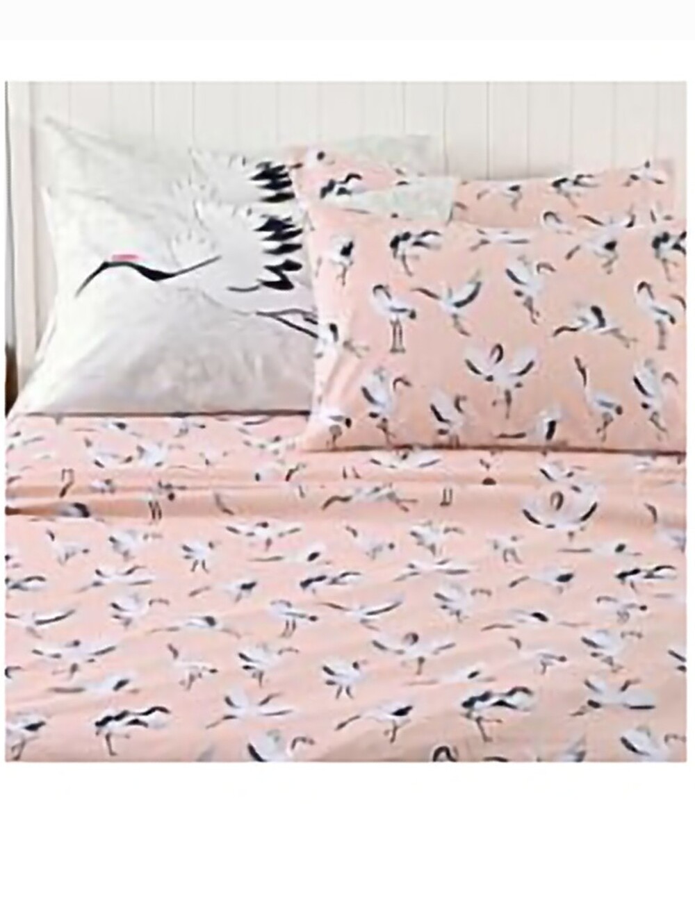 South Street Loft Wading Birds Pattern Queen Sheet Set w/4 Pillowcases